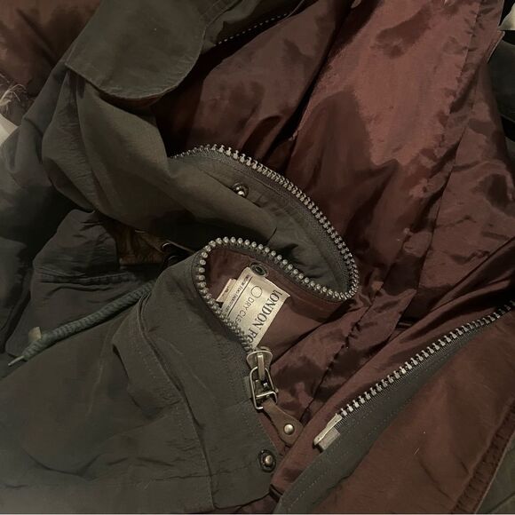 Vintage 90s Goose Down London fog Convertible Liner Shell Oversized parka coat S - Picture 6 of 16